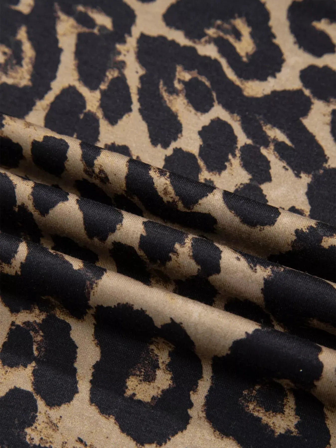 Leopard Print Square Neck Long Sleeve Top  Style Ratio