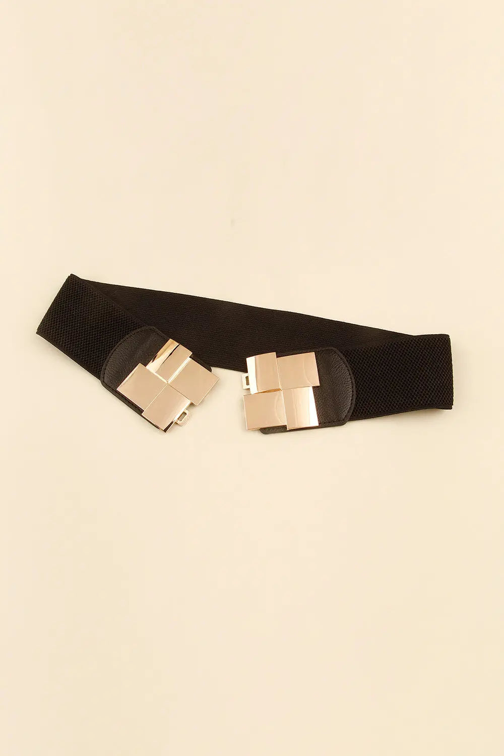 Geometric Buckle Elastic Wide Belt  Style Ratio