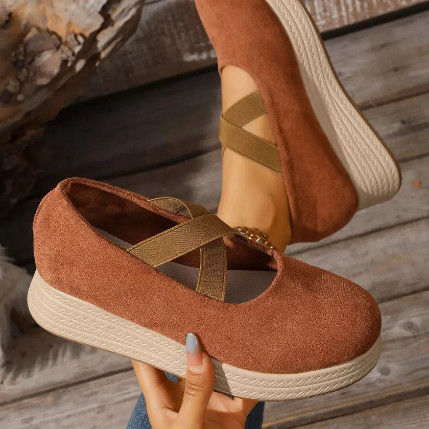 Crisscross Wedge Slip-Ons  Style Ratio