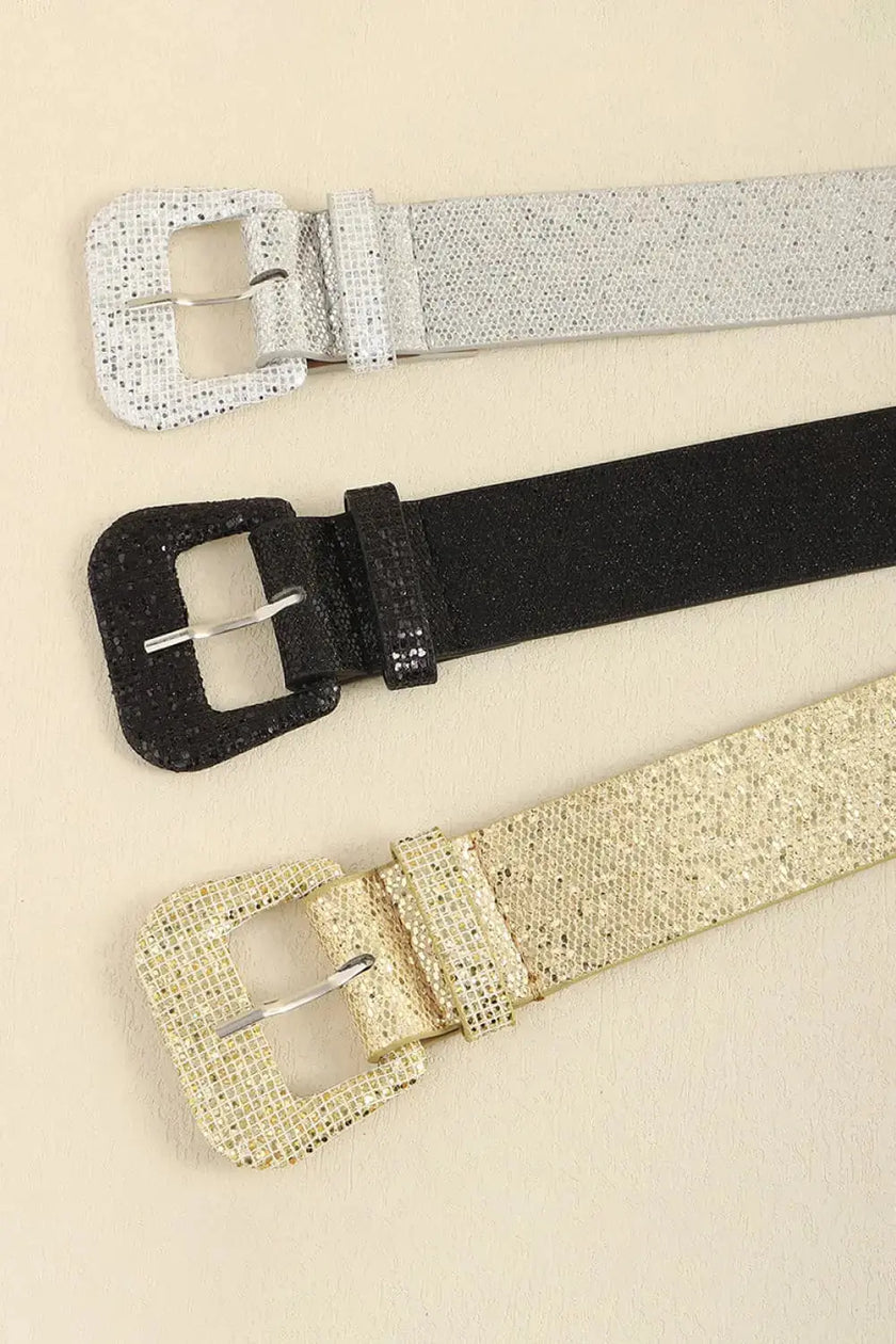 Glitter PU Leather Belt  Style Ratio