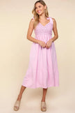Haptics V-Neck Sleeveless Lace Ruffle Hem Cami Dress  Style Ratio