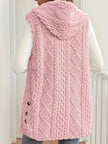Button-Down Sherpa Hooded Vest Coat  Style Ratio