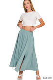 Zenana Heavy Woven Span Crop Tee & Skirt Set  Style Ratio
