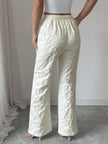 Textured High Waist Wide Leg Pants  Style Ratio