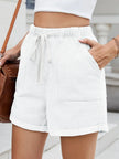 Drawstring Wash Denim Shorts  Style Ratio
