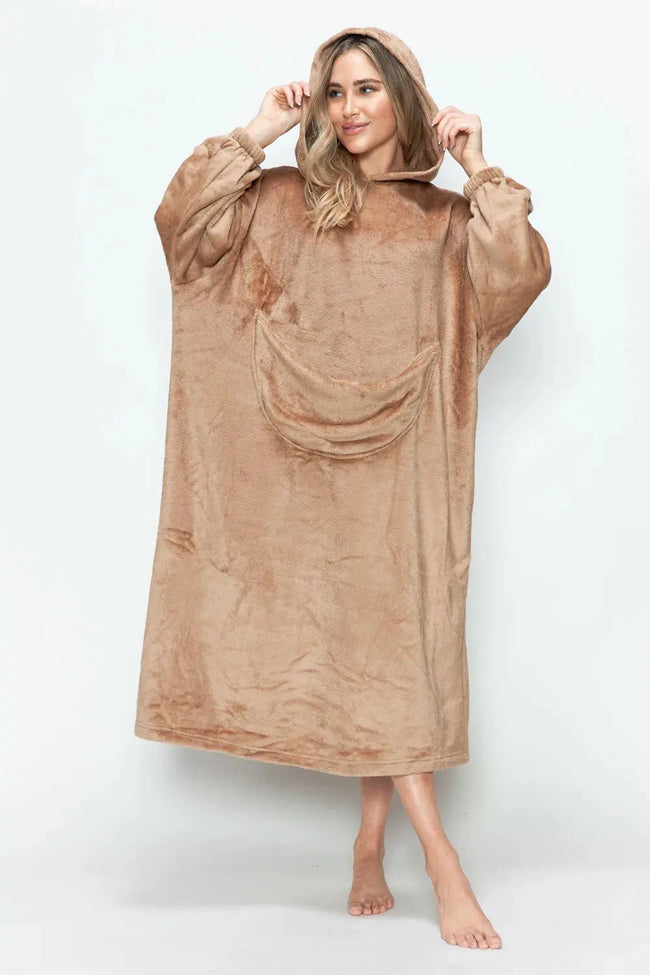 Double Take Pocketed Hooded Midi Lounge Dress  Style Ratio