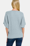 Zenana Short Sleeve Dolman Sweater  Style Ratio