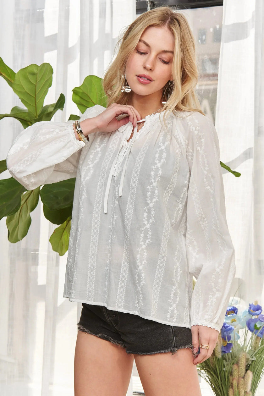 Adora Cotton Peasant Blouse  Style Ratio