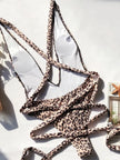 Tied Leopard Plunge One-Piece Swimwear  Style Ratio