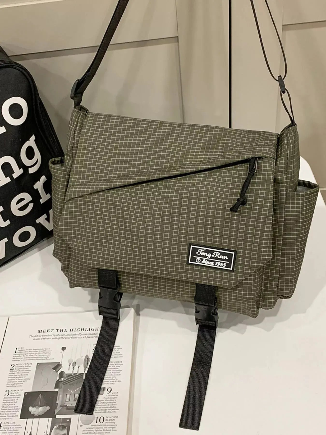 Plaid Buckle Flap Crossbody Bag  Style Ratio