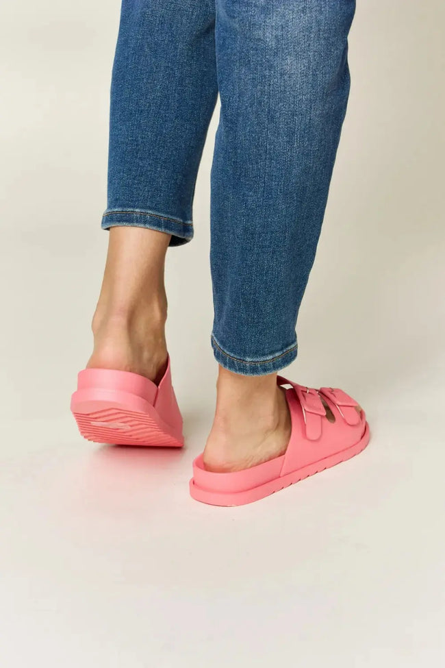 Legend Double Buckle Open Toe Sandals  Style Ratio