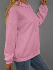 Full Size Embossed Lettering Casual Hoodie  Style Ratio