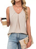 V Neck Pleated Tank  Style Ratio