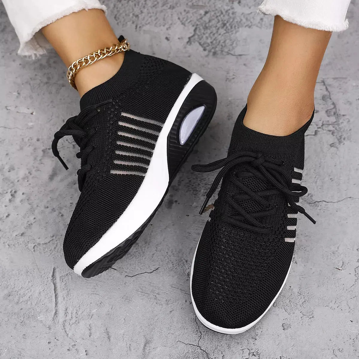Breathable Mesh Lace Up Sneakers  Style Ratio