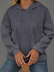 Full Size Embossed Lettering Casual Hoodie  Style Ratio