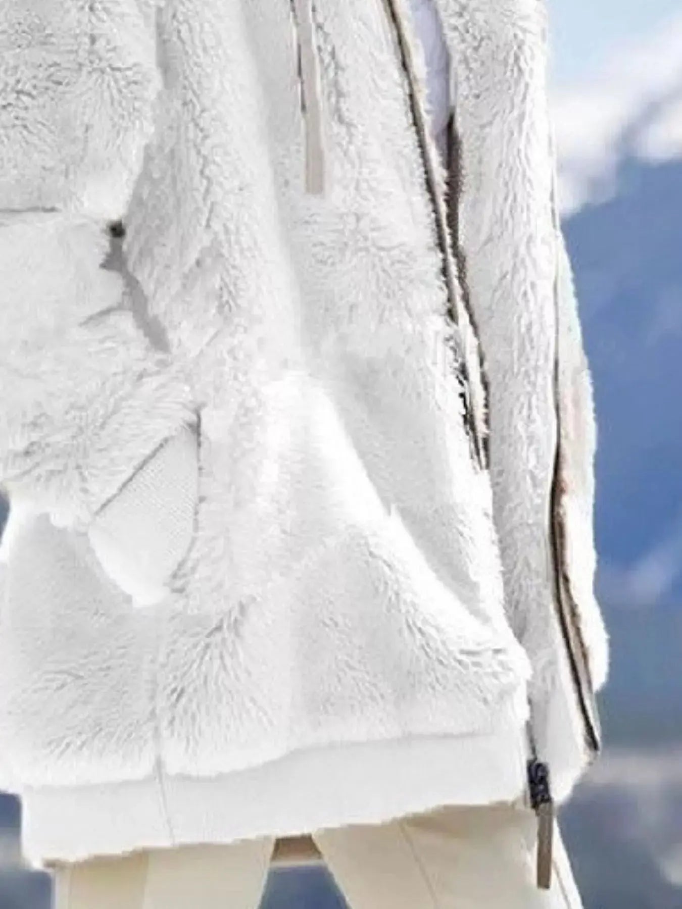 Full Size Cozy Fleece Zip-Up Hooded Jacket  Style Ratio