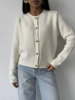 Button Up Texture Knit Cardigan  Style Ratio