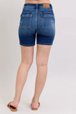 Judy Blue Full Size High Waist Bermudas Jeans W/ Back Flap Pockets  Style Ratio