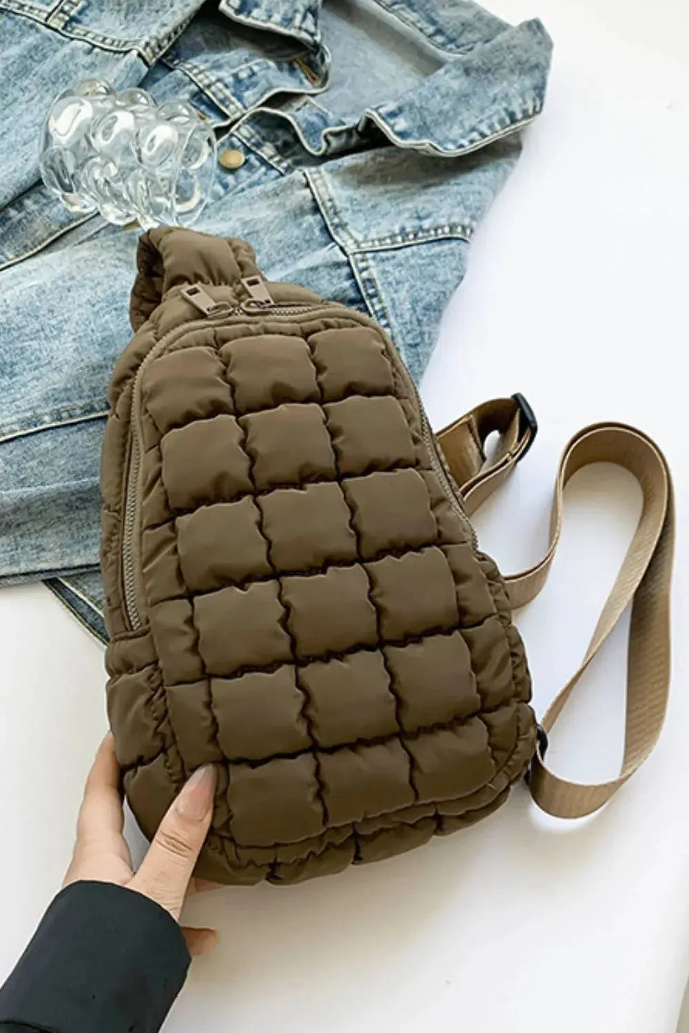Quilted Nylon Crossbody Bag  Style Ratio