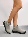 Pleated Side Zip Short Boots  Style Ratio