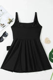 Square Neck A-line One Piece Swim Dress  Style Ratio