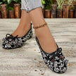 Bow Round Toe Slip-Ons  Style Ratio