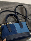 Two-Tone Denim Barrel Crossbody Bag  Style Ratio