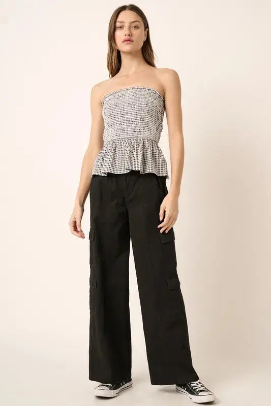 Mittoshop Low Rise Elastic Cover Waistband Cargo Pants  Style Ratio