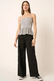 Mittoshop Low Rise Elastic Cover Waistband Cargo Pants  Style Ratio