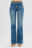 RISEN Full Size Tummy Control High Rise Bootcut Jeans with Double Button Waistband  Style Ratio