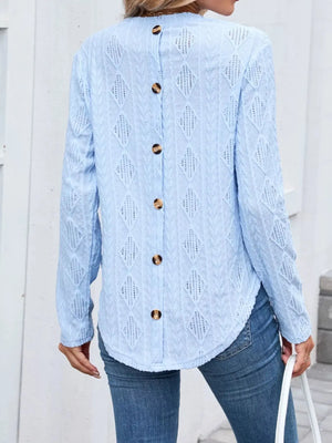 Diamond Pattern Knit Long Sleeve Shirt  Style Ratio