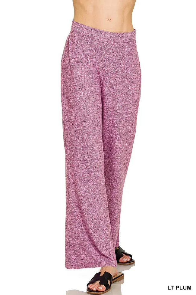 Zenana Soft Elastic Waisted Flare Pants  Style Ratio