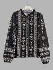 Printed Long Sleeve Blouse  Style Ratio