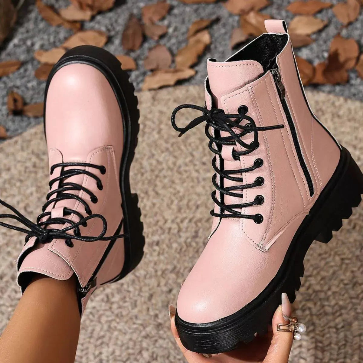 Round Toe Block Heels Boots  Style Ratio