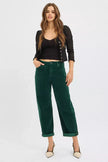 RISEN High Rise Crop Barrel Cordurory Pants  Style Ratio