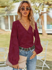 V-Neck Long Sleeve Blouse  Style Ratio