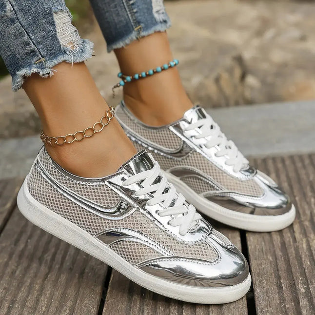 Mesh Lace Up Sneakers  Style Ratio