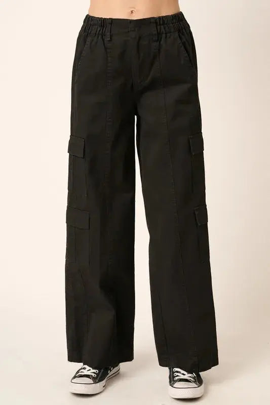 Mittoshop Low Rise Elastic Cover Waistband Cargo Pants  Style Ratio