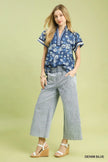Umgee Mixed Media Print Top  Style Ratio