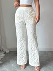 Textured High Waist Wide Leg Pants  Style Ratio