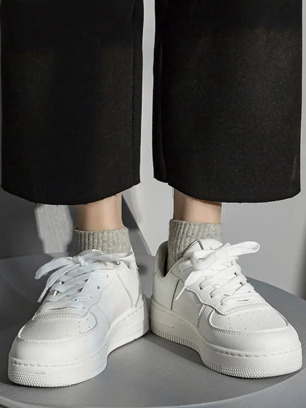 Lace Up Round Toe Platform Shoes  Style Ratio