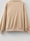 Embroidered Flower Pattern Drop Shoulder Sweatshirt  Style Ratio