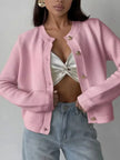 Button Up Texture Knit Cardigan  Style Ratio