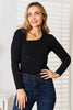 Basic Bae Asymmetrical Neck Long Sleeve Shirt  Style Ratio
