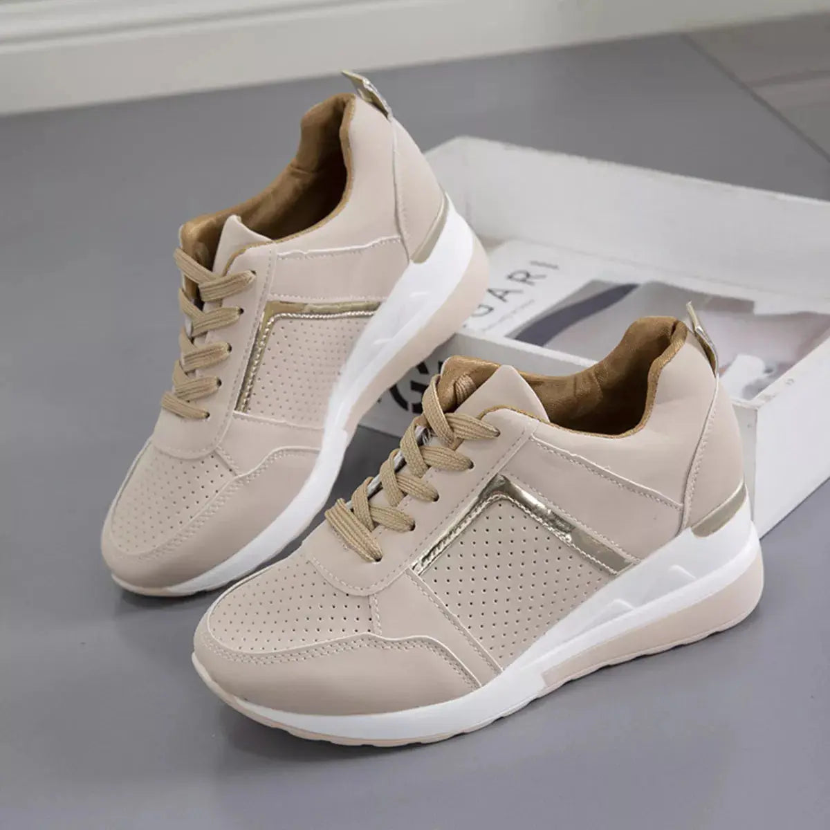 Lace Up Wedge Sneakers  Style Ratio