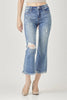 RISEN High Waist Distressed Cropped Bootcut Jeans  Style Ratio