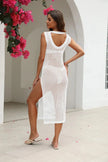 Cutout Openwork Round Neck Sleeveless Cover-Up  Style Ratio