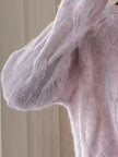 Cable-Knit Round Neck Sweater  Style Ratio