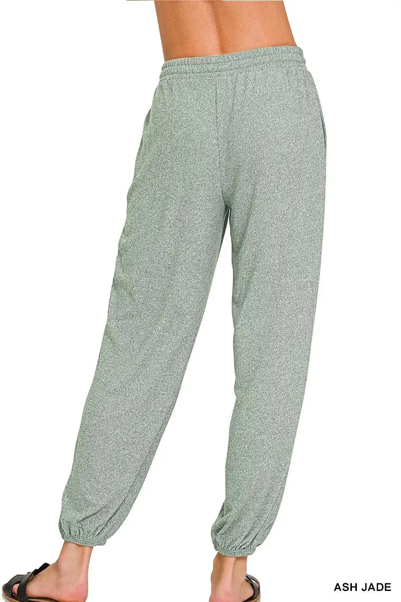 Zenana Soft Melange Hacci Jogger  Style Ratio