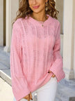 Cable Knit Long Sleeve Knit Top  Style Ratio